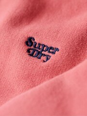 Pink - Superdry Essential Hoodie mit Reißverschluss und Sherpa-Fleece-Futter aus 100 % Baumwolle - Bild 8 von 8