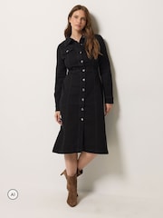 M&Co Button Through Denim Dress - 6суретінің 2 суреті