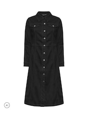 M&Co Button Through Denim Dress - 6суретінің 5 суреті