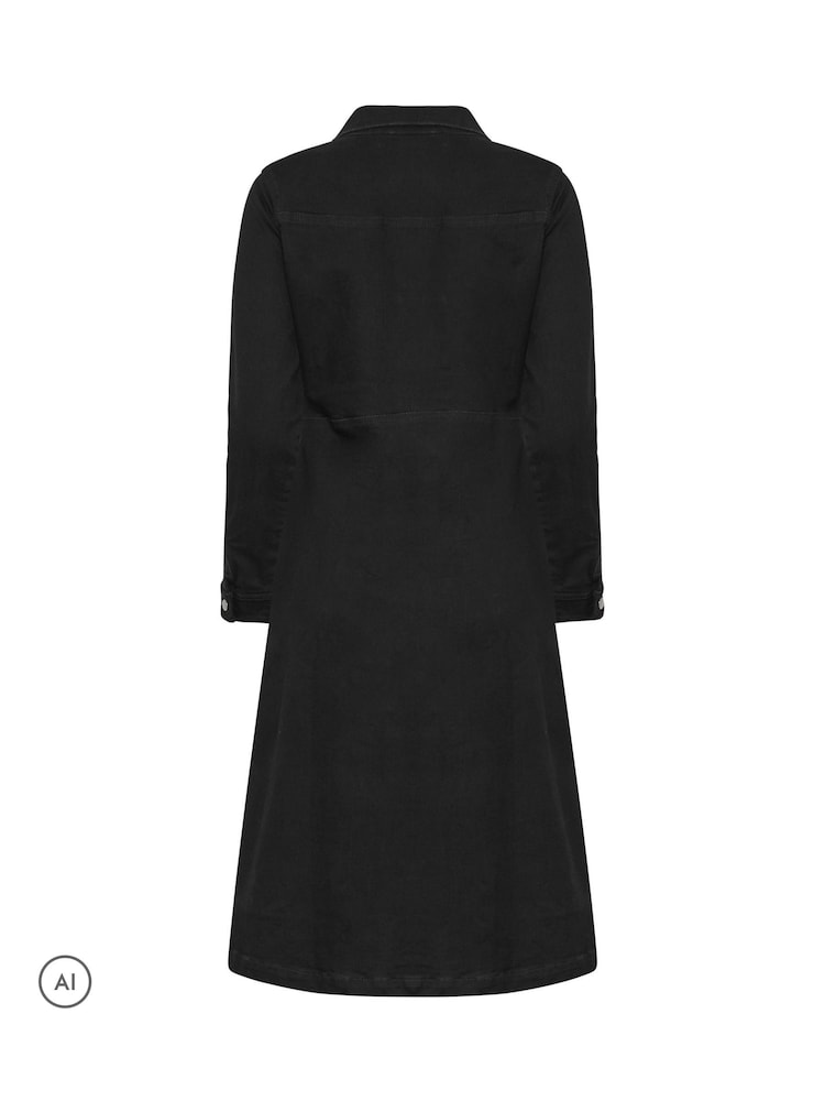 M&Co Button Through Denim Dress - 6суретінің 6 суреті