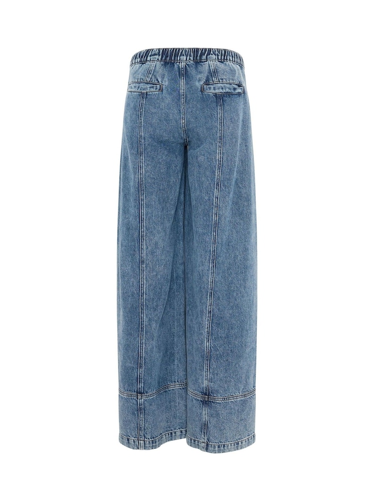 Long Tall Sally Blue Maternity Wide Leg Jeans - Image 4 of 4