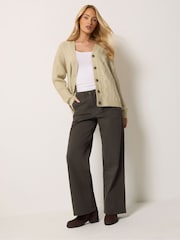 M&Co Brown Petite Wide Leg Jeans - Image 2 of 6