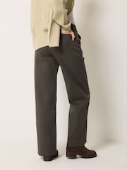 M&Co Brown Petite Wide Leg Jeans - Image 3 of 6