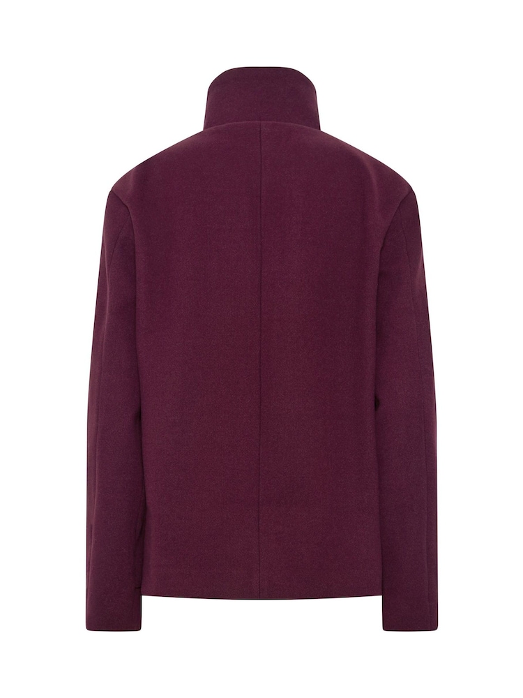 Long Tall Sally Red Cosy Funnel Neck Jacket - Image 7 of 7 Long Tall Sally Red Cosy Funnel Neck Jacket - Image 7 of 7