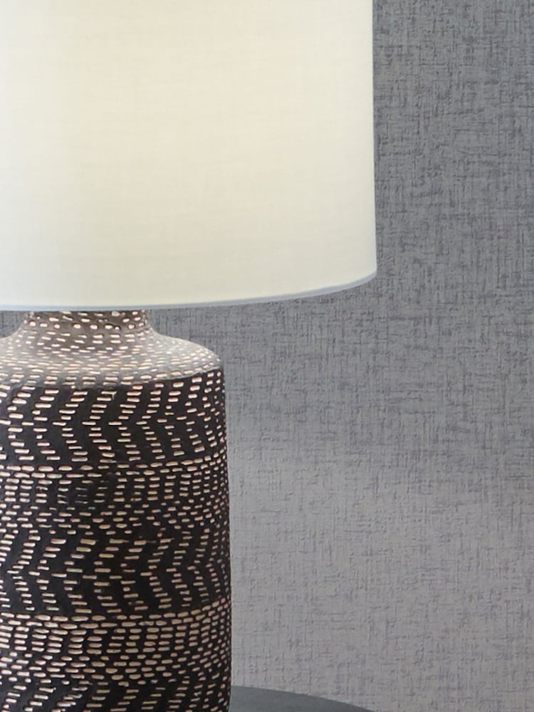 Pacific Black Atouk Textured Stoneware Table Lamp - Image 2 of 3