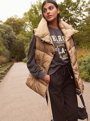 Neutral Padded Gilet with Clasp Detail - Image 4 of 8