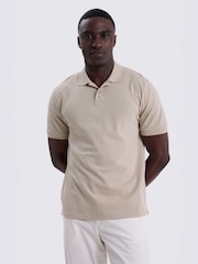 MOSS Natural Pique Polo Shirt - Image 1 of 4