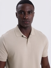 MOSS Natural Pique Polo Shirt - Image 3 of 4