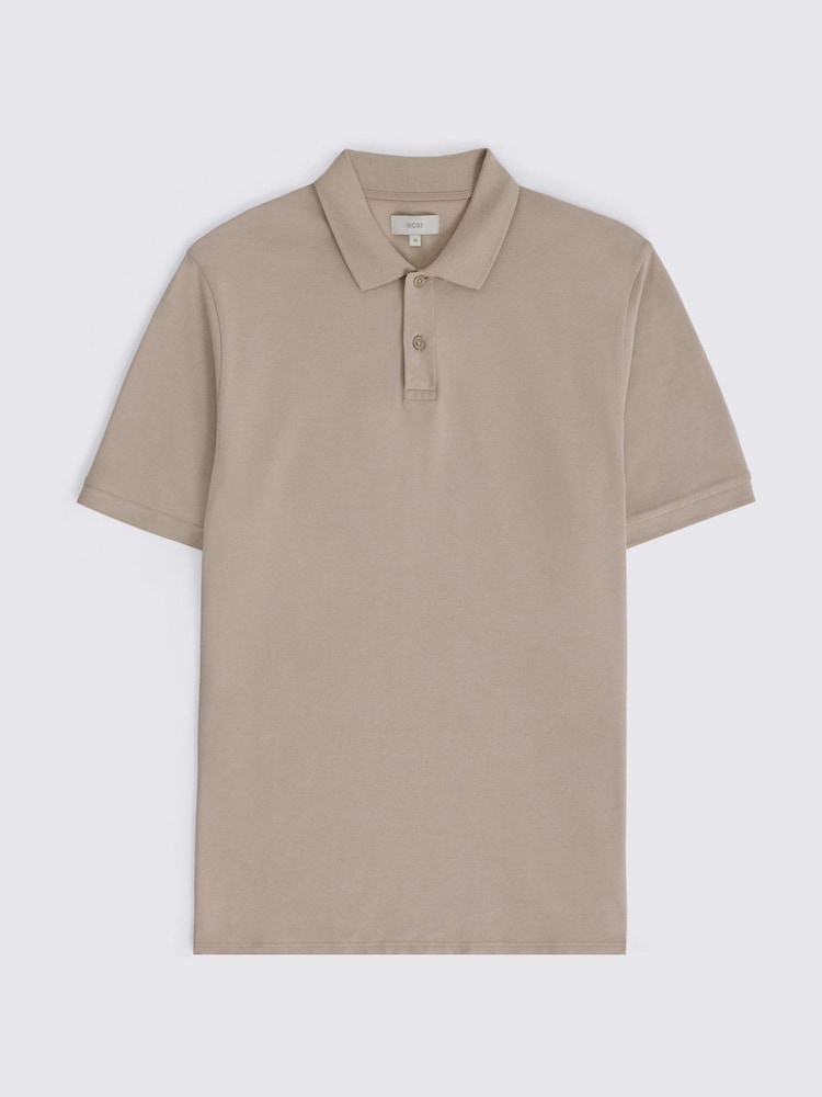 MOSS Natural Pique Polo Shirt - Image 4 of 4 MOSS Natural Pique Polo Shirt - Image 4 of 4