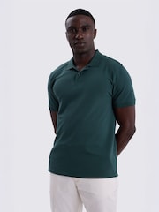 MOSS Green Pique Polo Shirt - Image 1 of 4