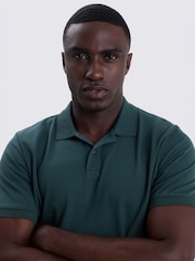 MOSS Green Pique Polo Shirt - Image 3 of 4