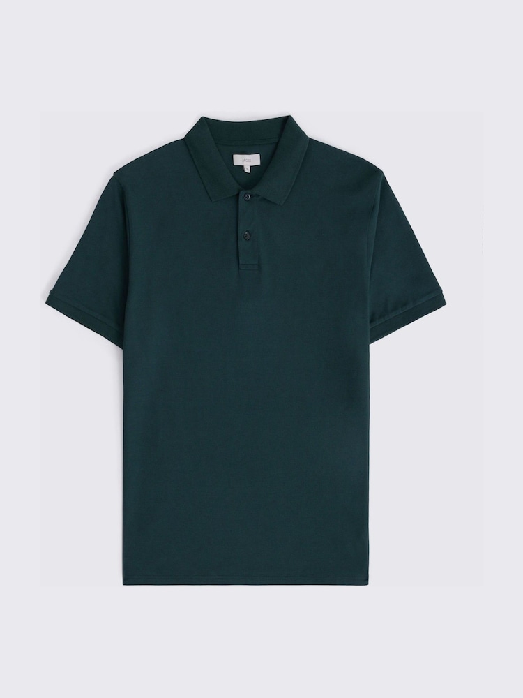 MOSS Green Pique Polo Shirt - Image 4 of 4 MOSS Green Pique Polo Shirt - Image 4 of 4