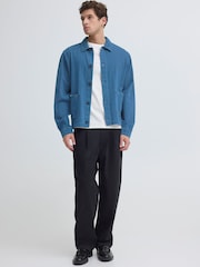Casual Friday Blue Asplund Relaxed Fit Button Front Jacket - Image 3 of 5