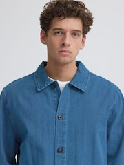 Casual Friday Blue Asplund Relaxed Fit Button Front Jacket - Image 4 of 5