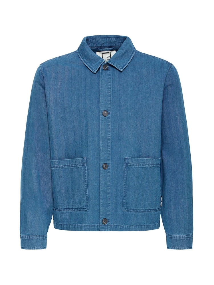 Casual Friday Blue Asplund Relaxed Fit Button Front Jacket - Image 5 of 5