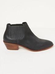 FatFace Black Western Ankle Boots - Image 1 of 4