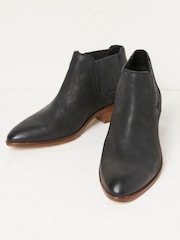 FatFace Black Western Ankle Boots - Image 3 of 4