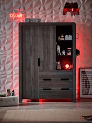 Bronx Black Gaming Kids Triple Wardrobe - Image 1 of 12