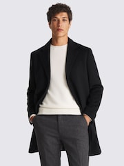 MOSS Blue Wool Blend Overcoat - Image 1 of 5