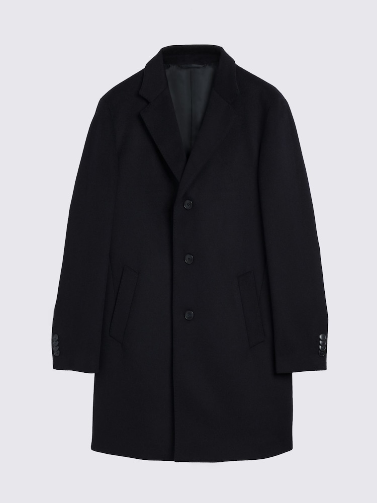 MOSS Blue Wool Blend Overcoat - Image 5 of 5