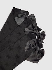 River Island Black Bow Knee High Socks 5 Pack - Image 2 of 2