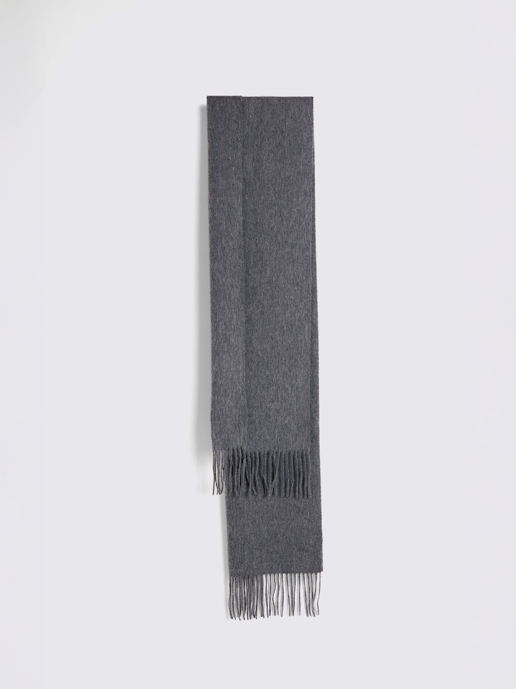 MOSS Grey Cashmere Blend Scarf - Image 1 of 2
