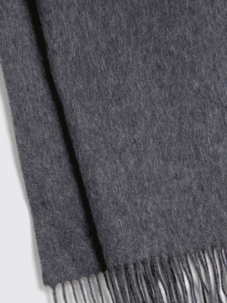 MOSS Grey Cashmere Blend Scarf - Image 2 of 2