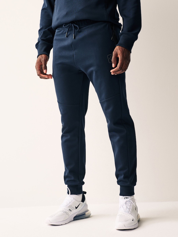 Navy Blue Athleisure Cuffed Joggers - Image 1 of 9
