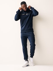 Navy Blue Athleisure Cuffed Joggers - Image 2 of 9
