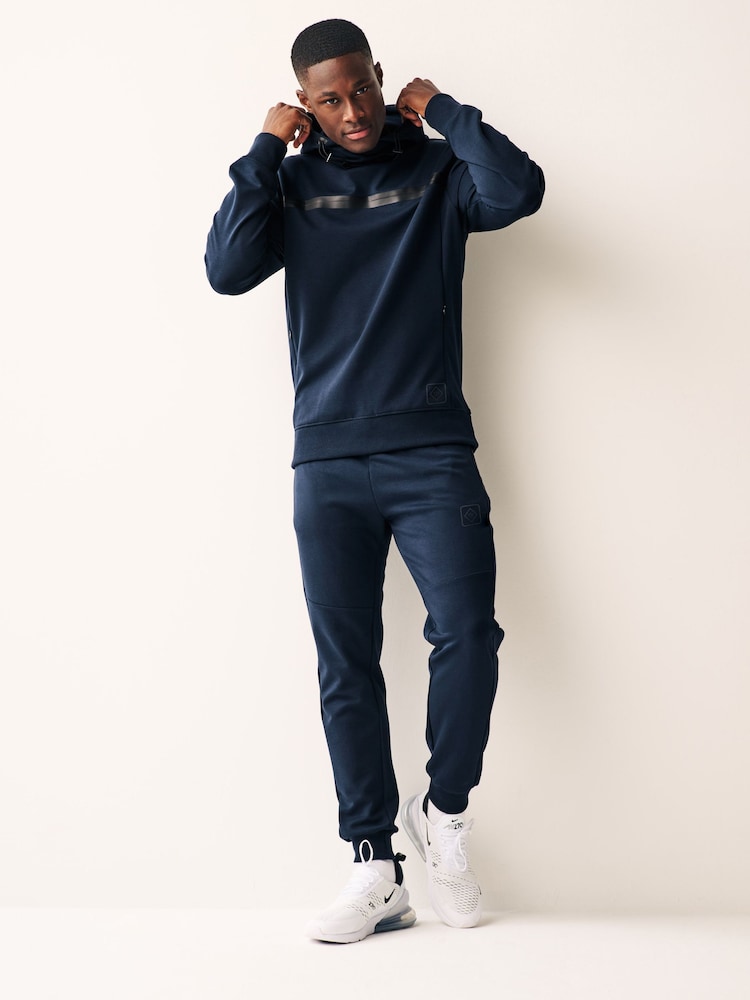 Navy Blue Athleisure Cuffed Joggers - Image 2 of 9