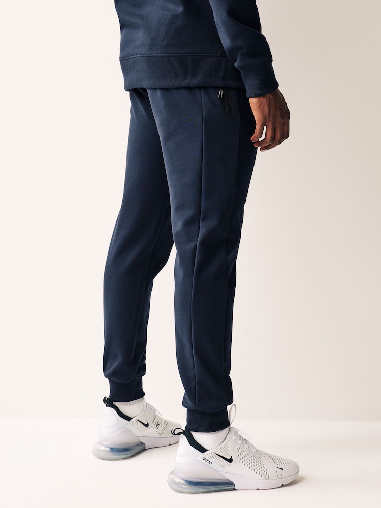 Navy Blue Athleisure Cuffed Joggers - Image 4 of 9