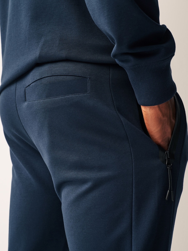 Navy Blue Athleisure Cuffed Joggers - Image 6 of 9