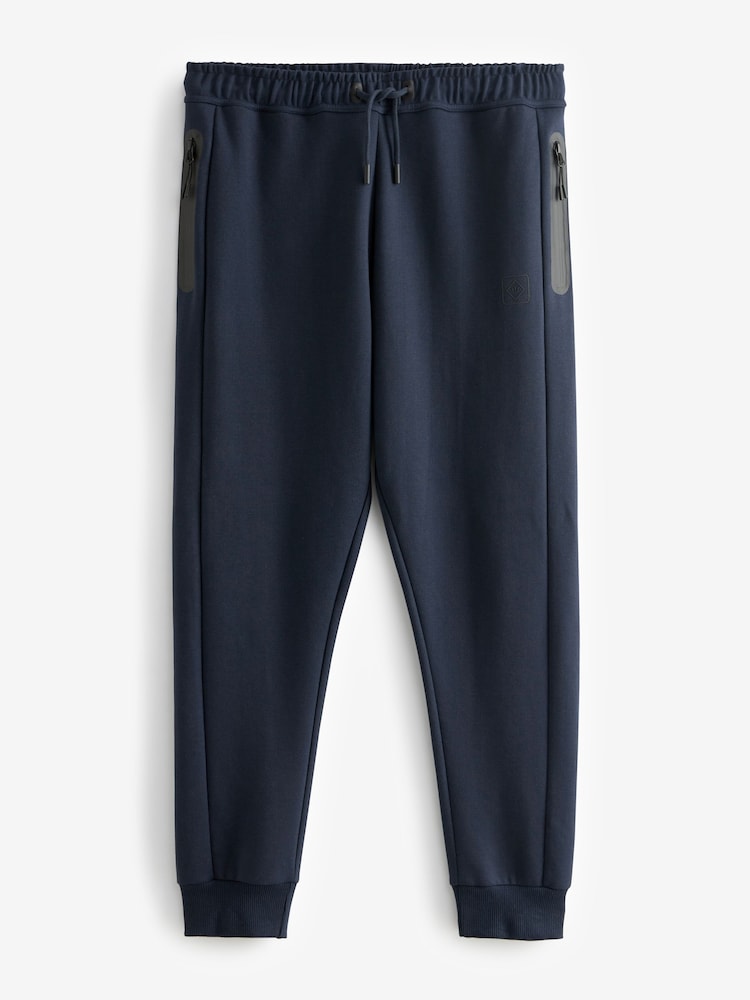 Navy Blue Athleisure Cuffed Joggers - Image 7 of 9