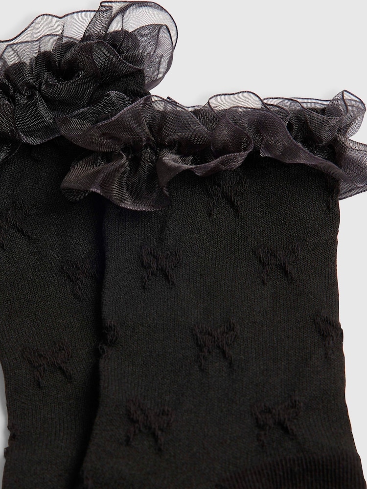 River Island Black Organza Ankle Socks 5 Pack - Image 3 of 3 River Island Black Organza Ankle Socks 5 Pack - Image 3 of 3