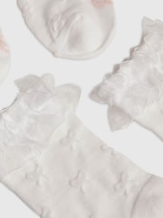 River Island White Organza Ankle Socks 5 Pack - Image 3 of 3
