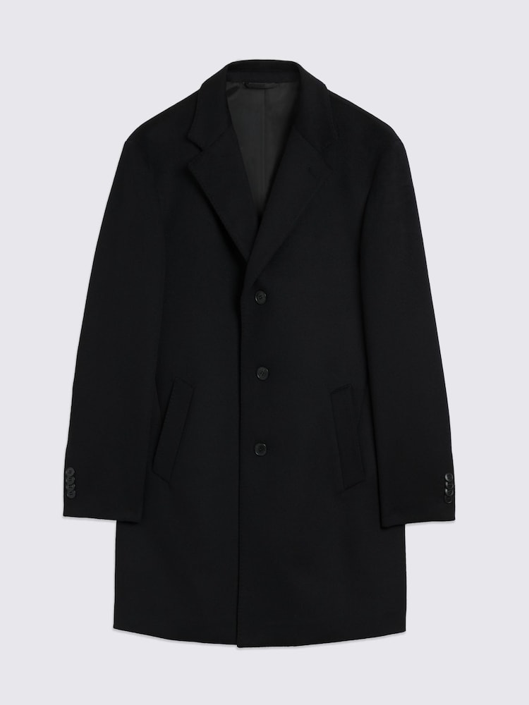MOSS Black Wool Blend Overcoat - Image 5 of 5