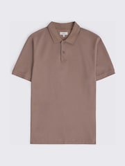 MOSS Brown Pique Polo Shirt - Image 3 of 3