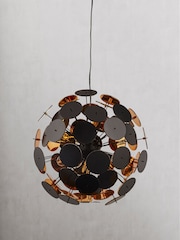Searchlight Black/Gold Corona 6 Light Ceiling Light Pendant - Image 1 of 2