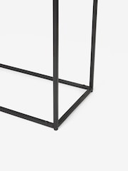 French Connection Black Mango Wood Antique Finish Console Table - Image 3 of 5