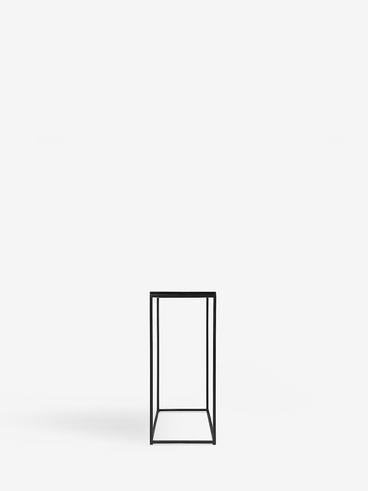 French Connection Black Mango Wood Antique Finish Console Table - Image 5 of 5