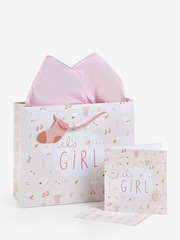 Pink Baby Icons Gift Bag and Card Set - Image 3 of 3