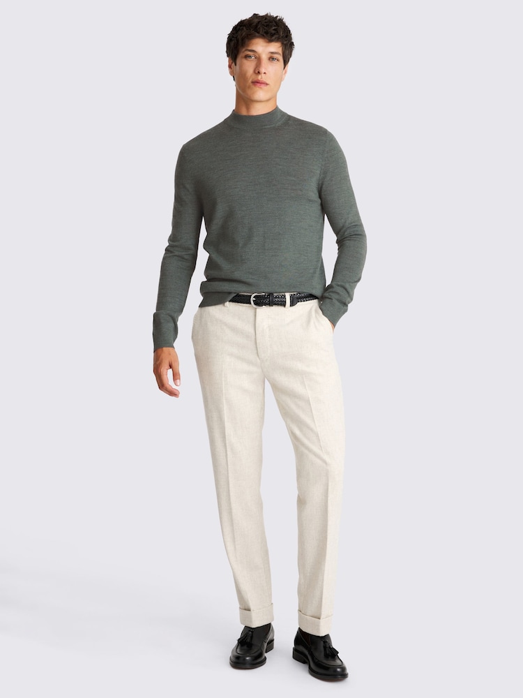 Yaşıl - MOSS Merinos Blend İstehsalçı Yaka - 4şəkildən 2 şəkil
