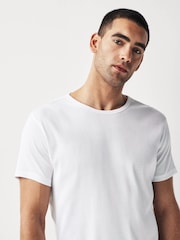 White Rib Slim Fit 100% Cotton Underwear T-Shirts 5 Pack - Image 1 of 8