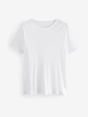 White Rib Slim Fit 100% Cotton Underwear T-Shirts 5 Pack - Image 6 of 8