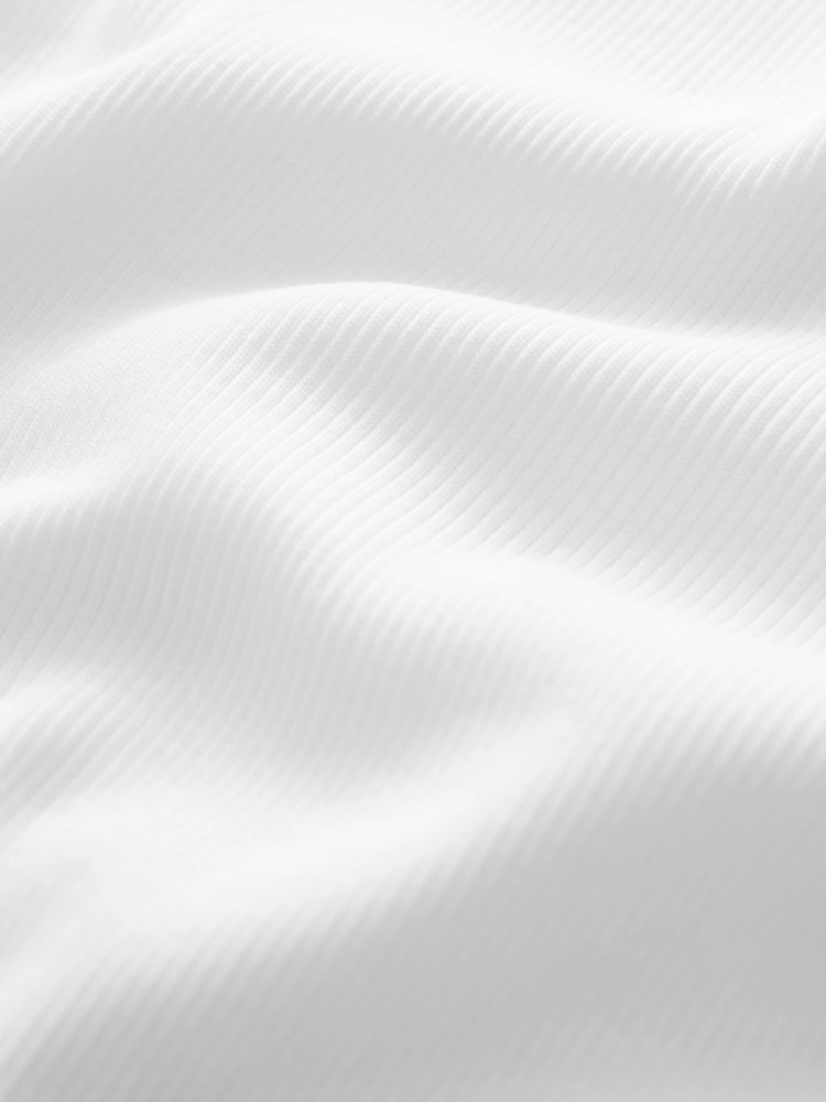 White Rib Slim Fit 100% Cotton Underwear T-Shirts 5 Pack - Image 8 of 8
