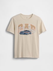 Gap Beige Car Logo T-Shirt (4-13yrs) - Image 1 of 3