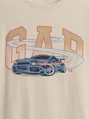 Gap Beige Car Logo T-Shirt (4-13yrs) - Image 3 of 3