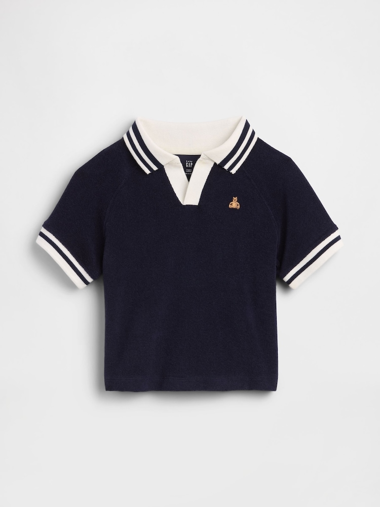 Gap Navy Towel Terry Polo Shirt (12mths-6yrs) - Image 1 of 2 Gap Navy Towel Terry Polo Shirt (12mths-6yrs) - Image 1 of 2