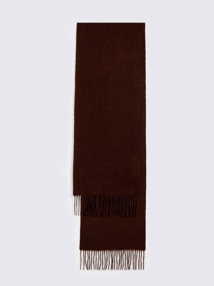 MOSS Brown Cashmere Blend Scarf - Image 1 of 2