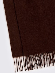 MOSS Brown Cashmere Blend Scarf - Image 2 of 2